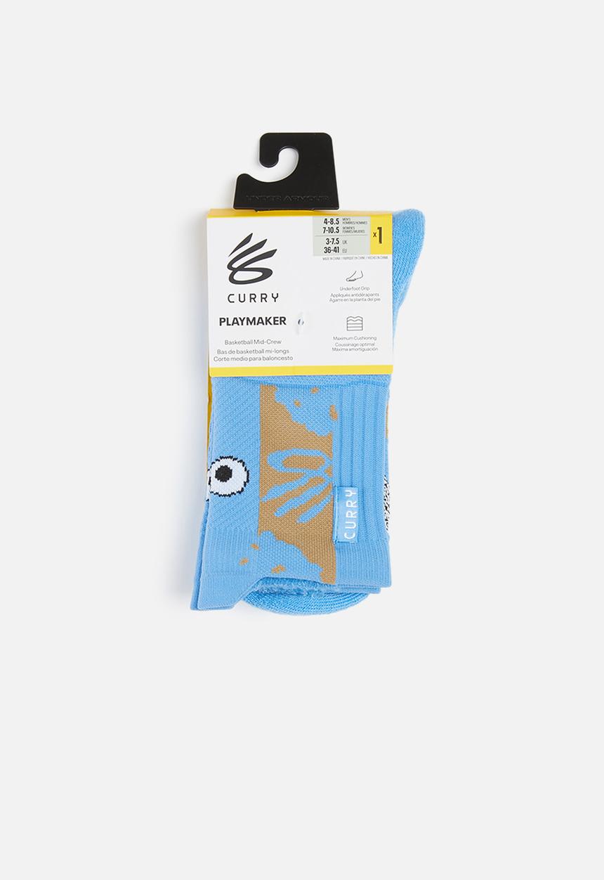Under Armour - Curry Playmaker Mid-Crew CM Sock - mid blue