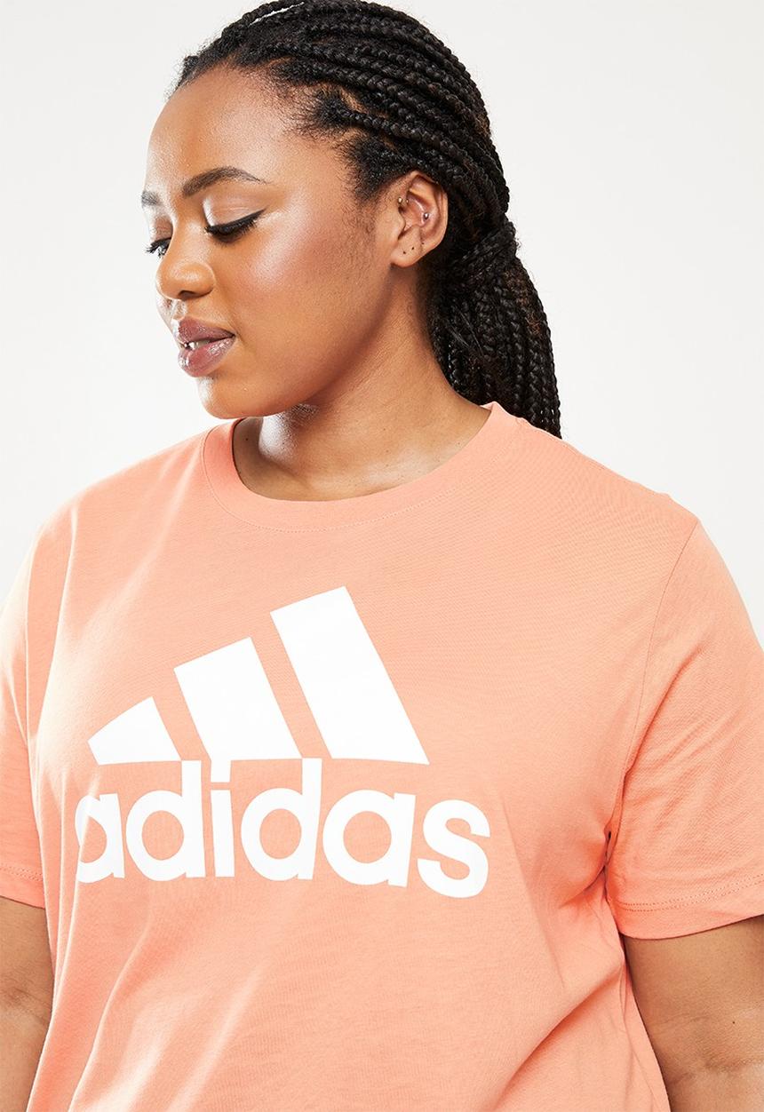 adidas Performance - Perfomance tee - blush & white