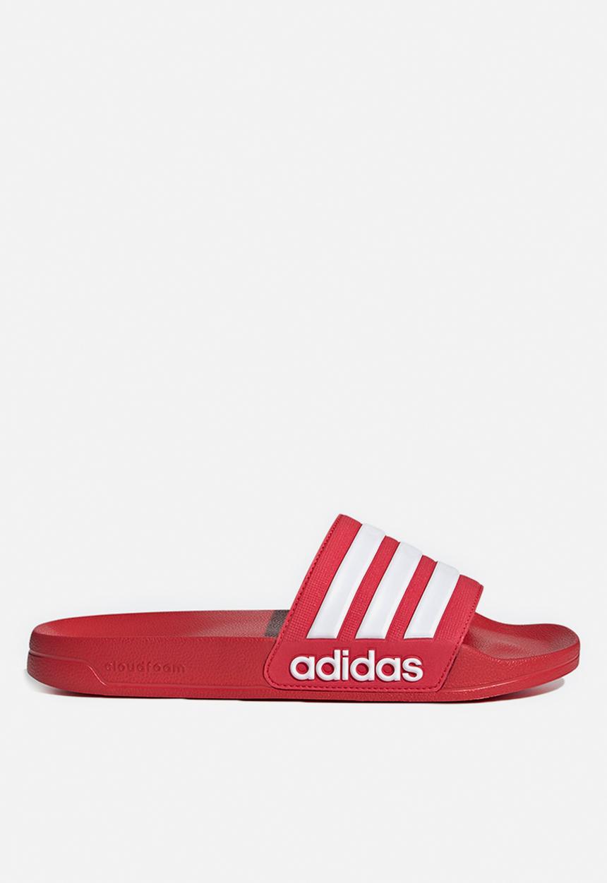 adidas Originals - Adilette shower - scarlet/ftwr white/scarlet