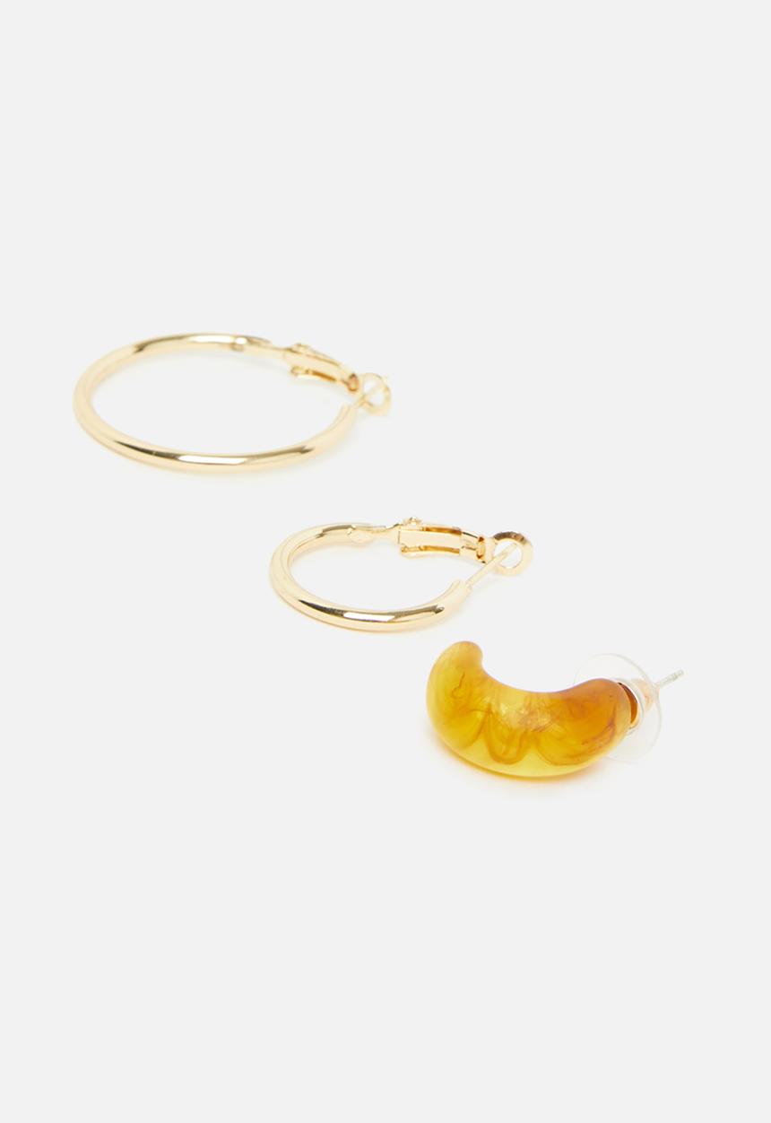 Superbalist - Ndikanda hoop earring pack- gold