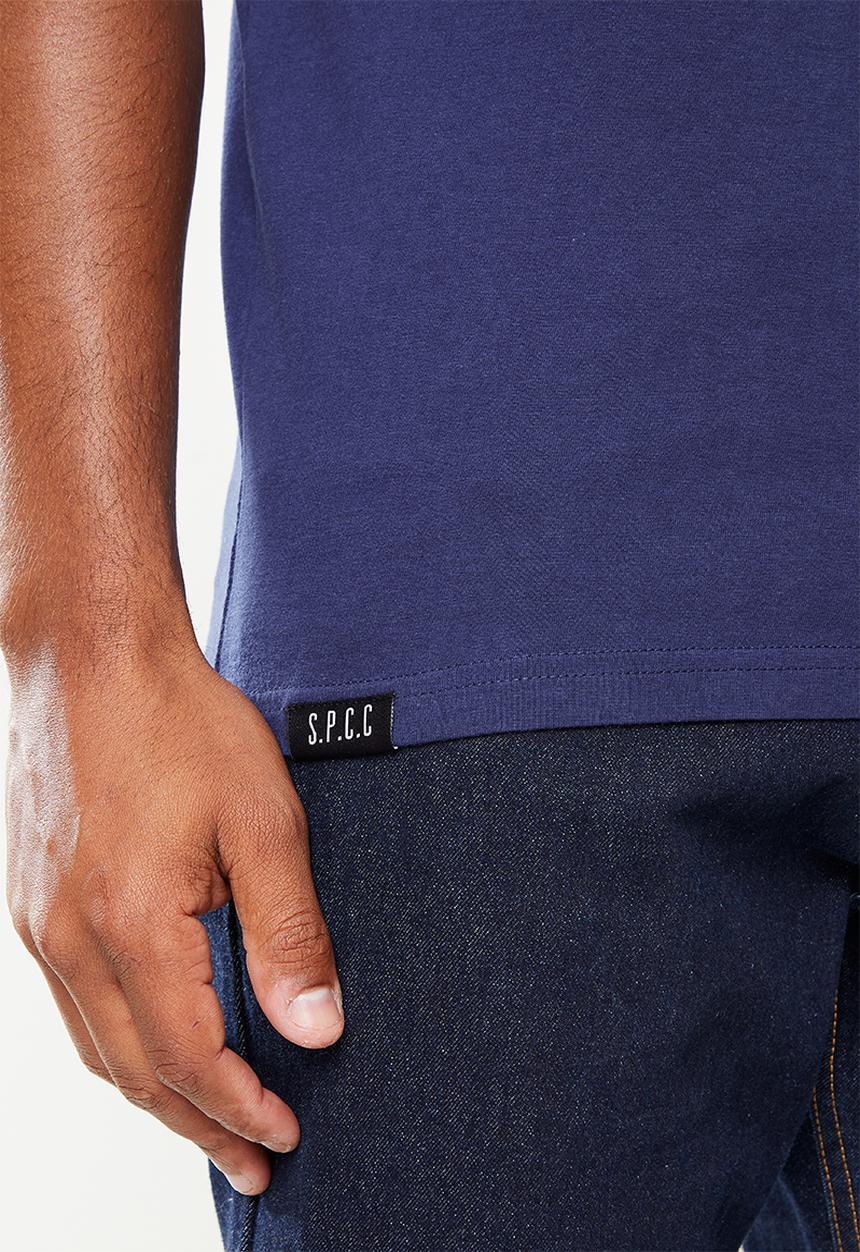 S.P.C.C - Renner regular fit straight hem, crew neck tee - sodalite blue