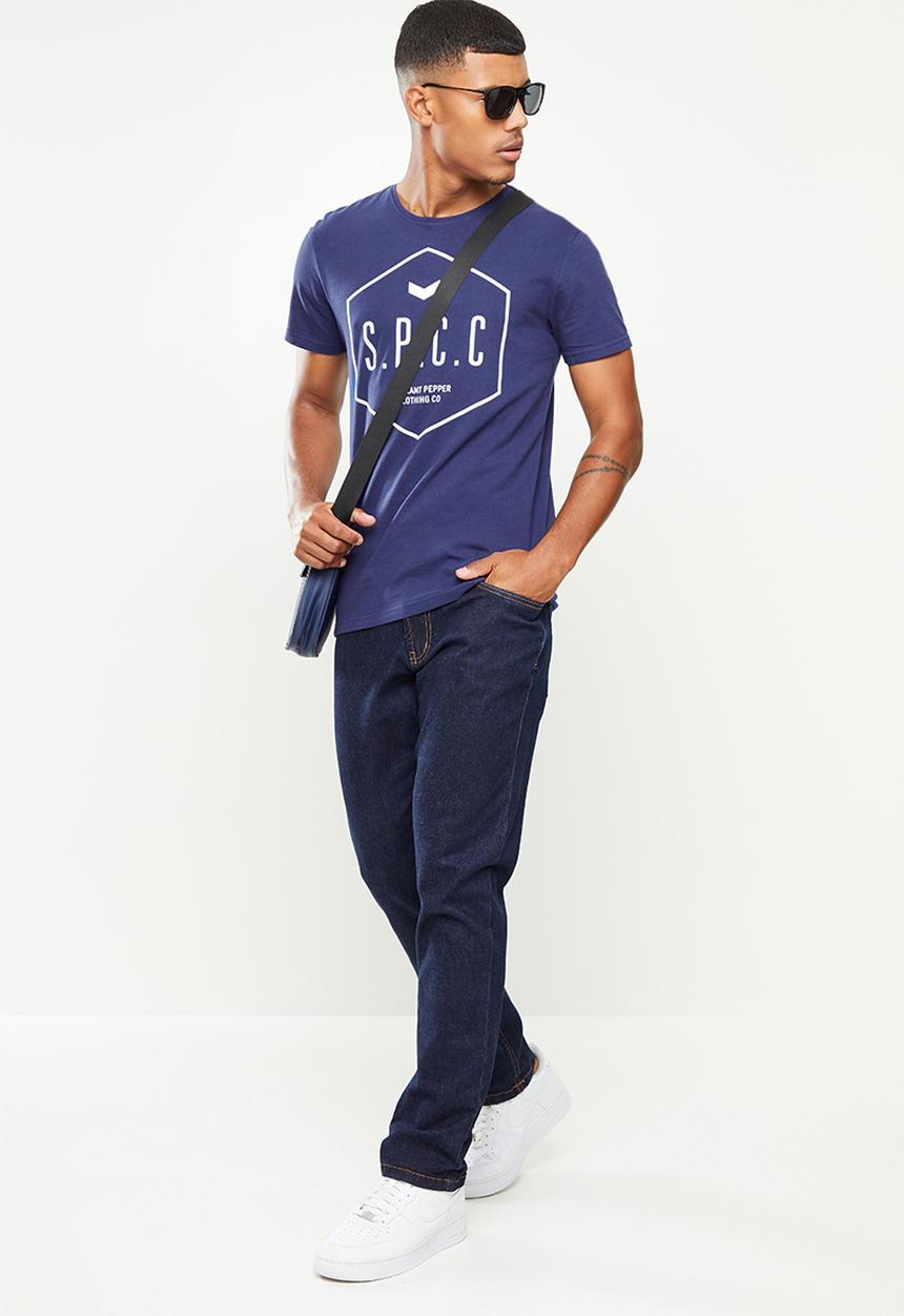 S.P.C.C - Renner regular fit straight hem, crew neck tee - sodalite blue