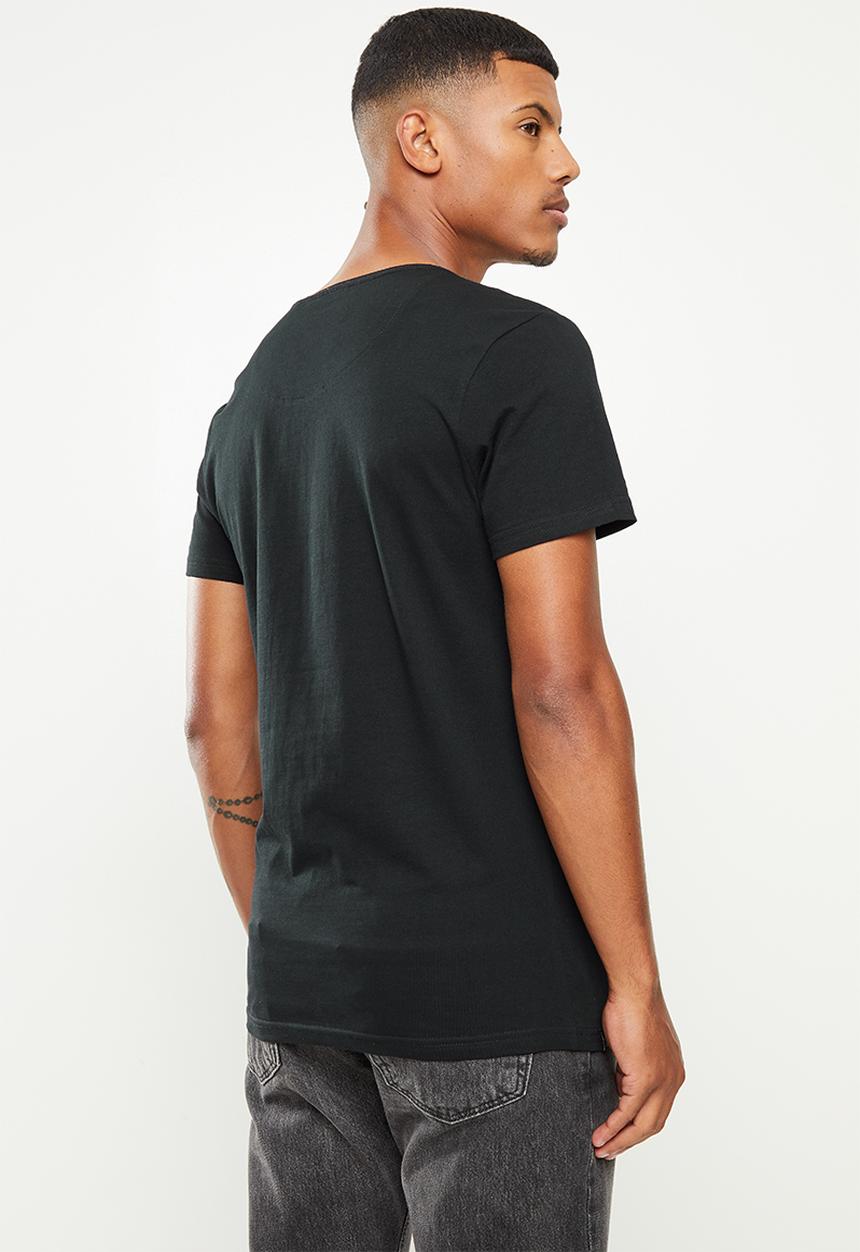 S.P.C.C - Renner regular fit straight hem, crew neck tee - black