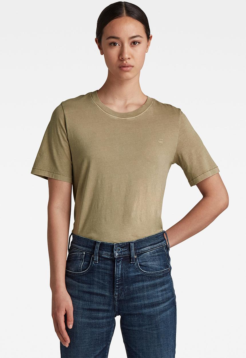 G-STAR - Regular fit overdyed tee - tan