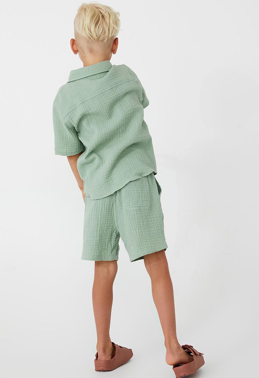 Cotton On - Resort short sleeve shirt - smashed avo