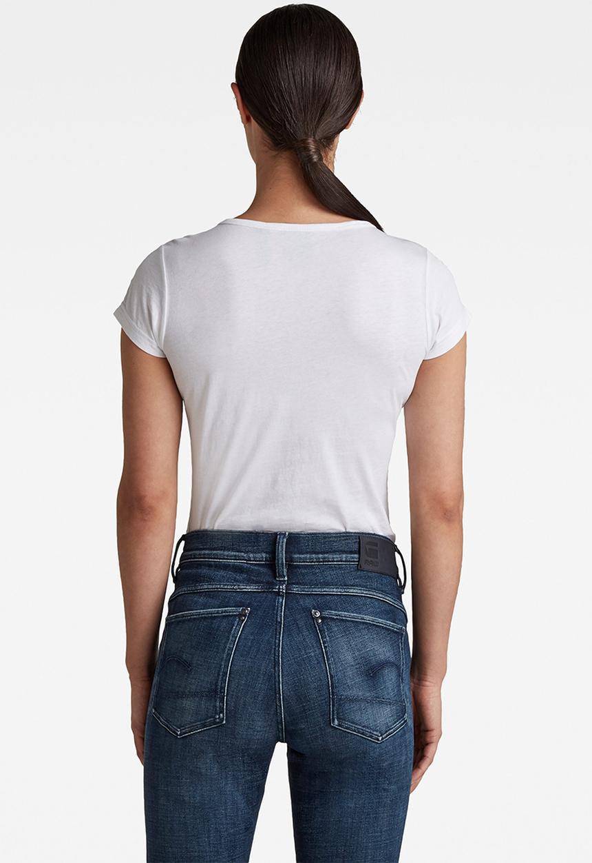 G-STAR - Eyben slim v short sleeve tee - white