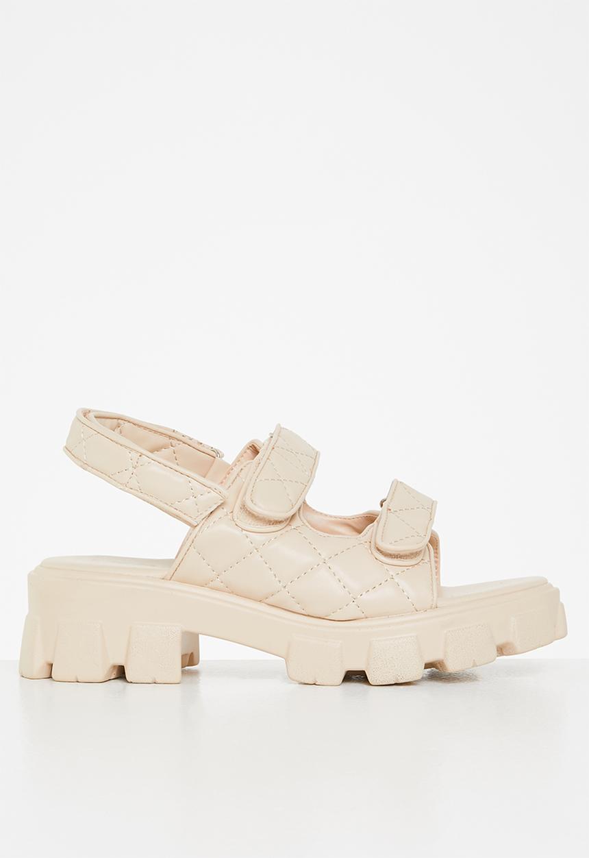 Z_Code_Z - Emily quilted lug sole sandal - nude