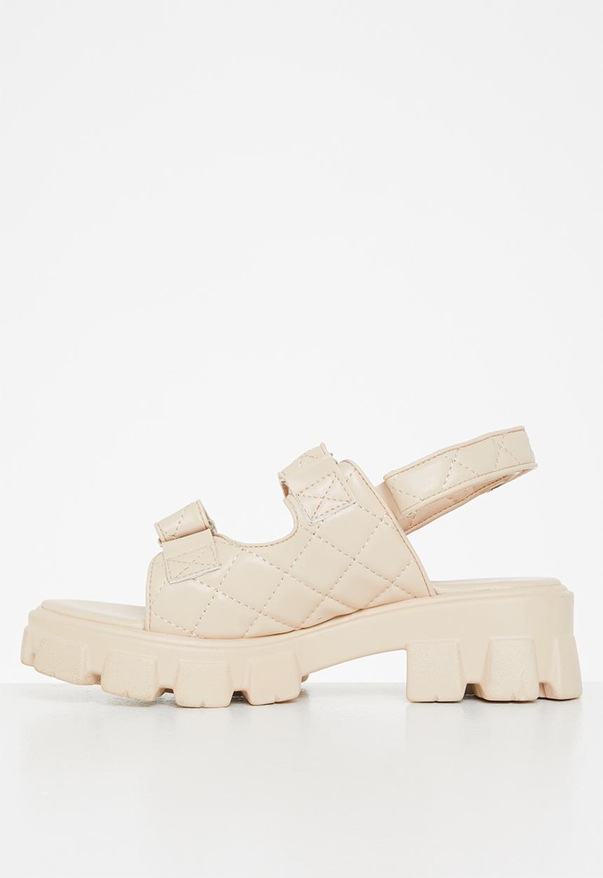 Z_Code_Z - Emily quilted lug sole sandal - nude