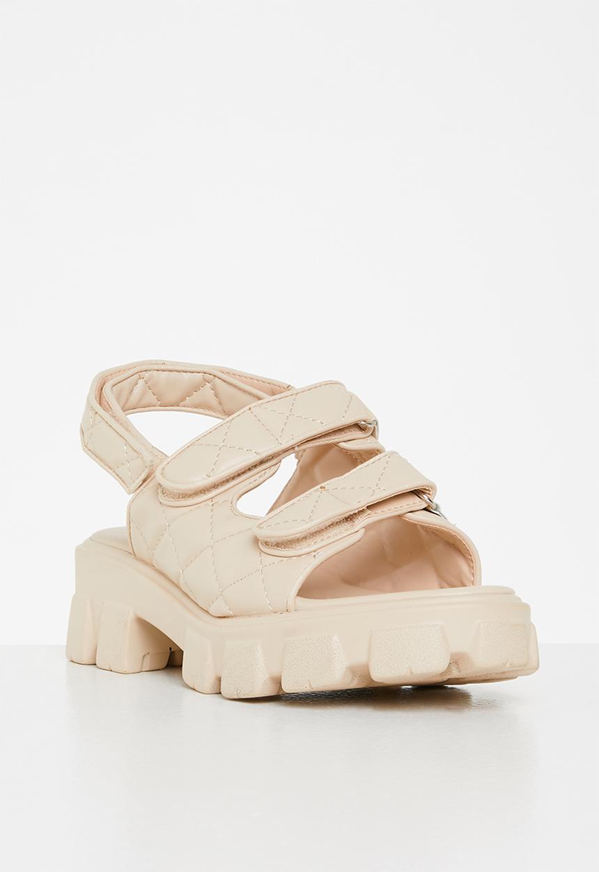 Z_Code_Z - Emily quilted lug sole sandal - nude