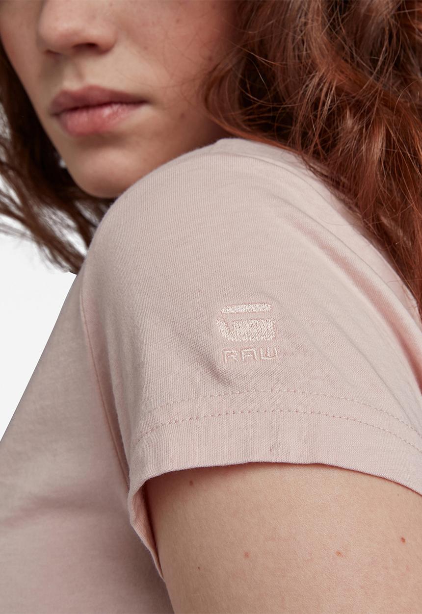 G-STAR - Eyben slim v short sleeve top - light pink