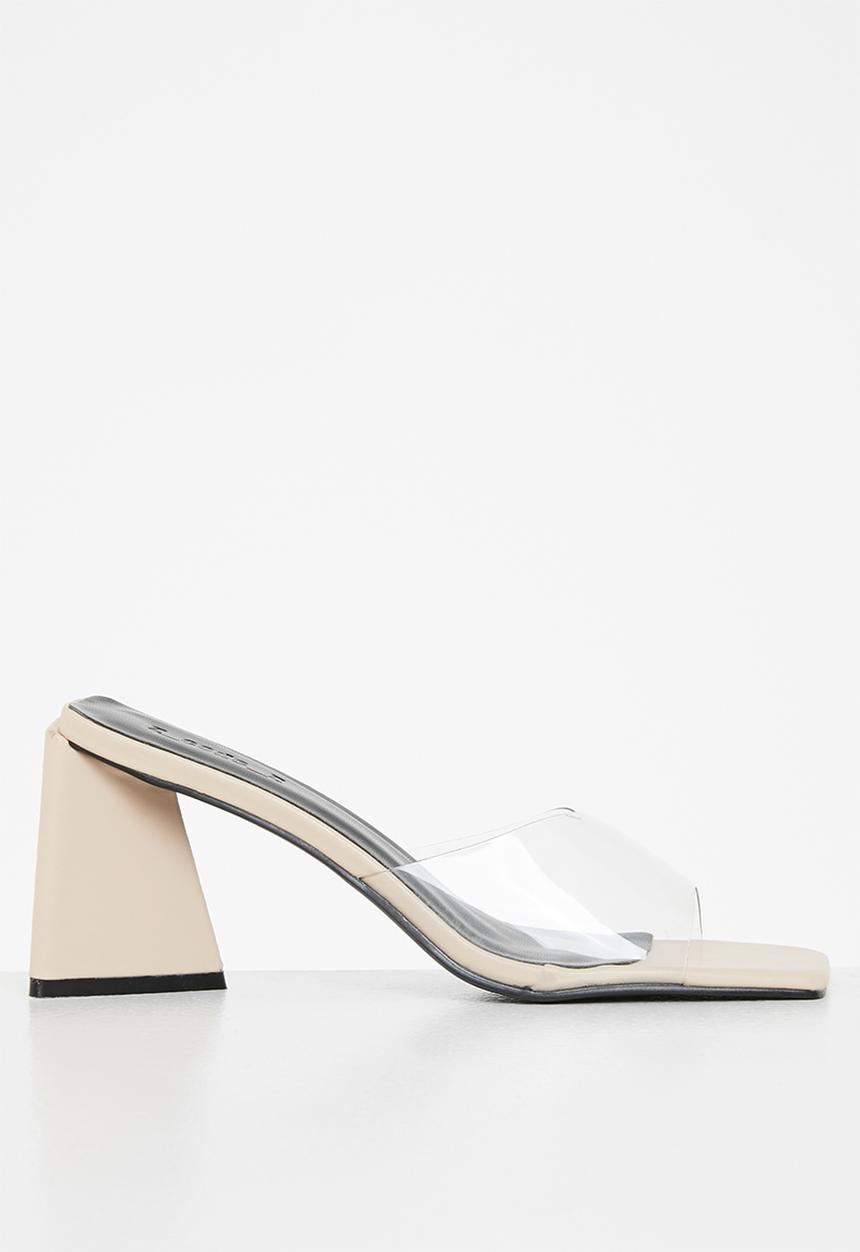 Z_Code_Z - Yaya transparent strap block heel - nude