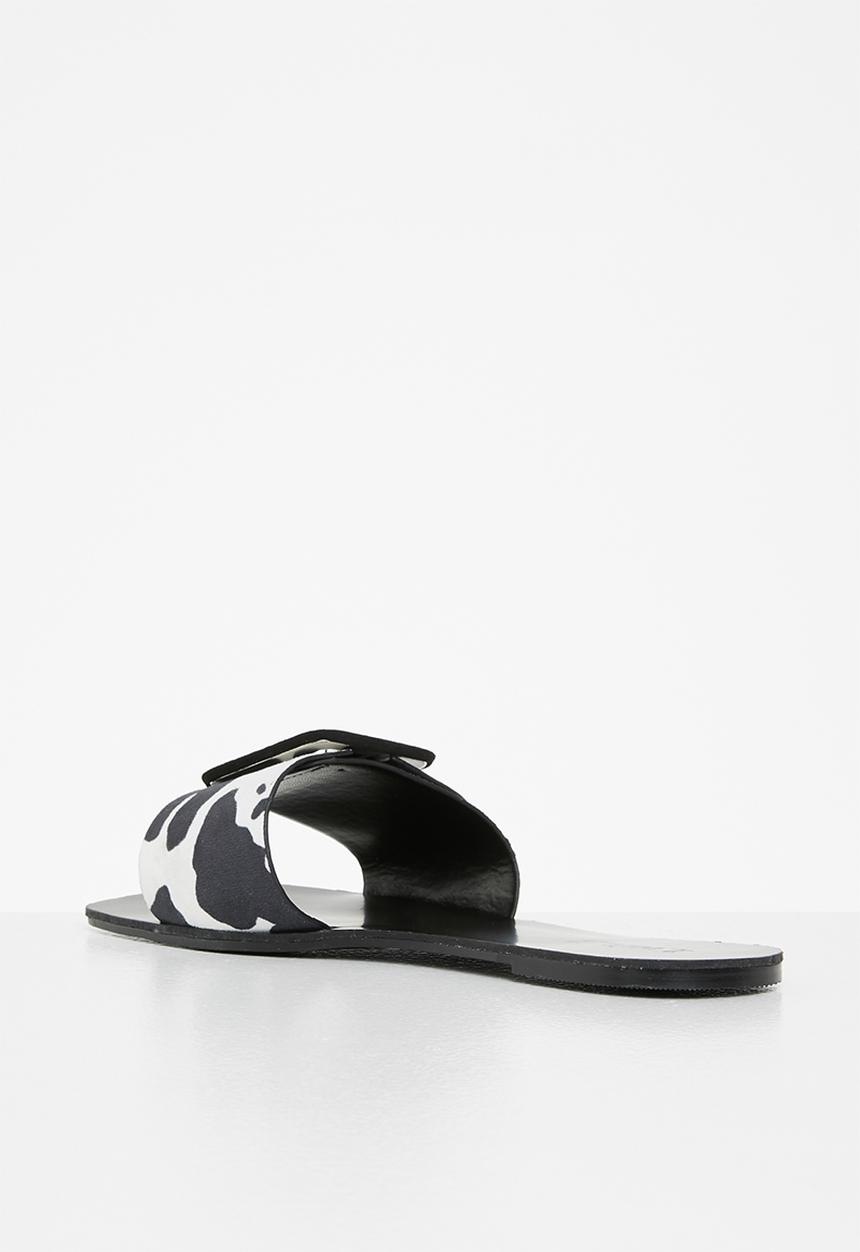 Z_Code_Z - Nora animal print slide - black & white