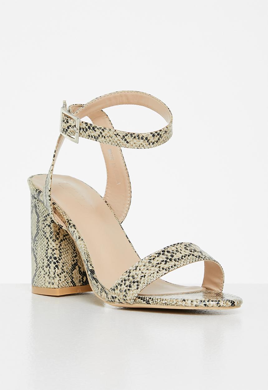 Z_Code_Z - Sophia ankle strap block heel - neutral