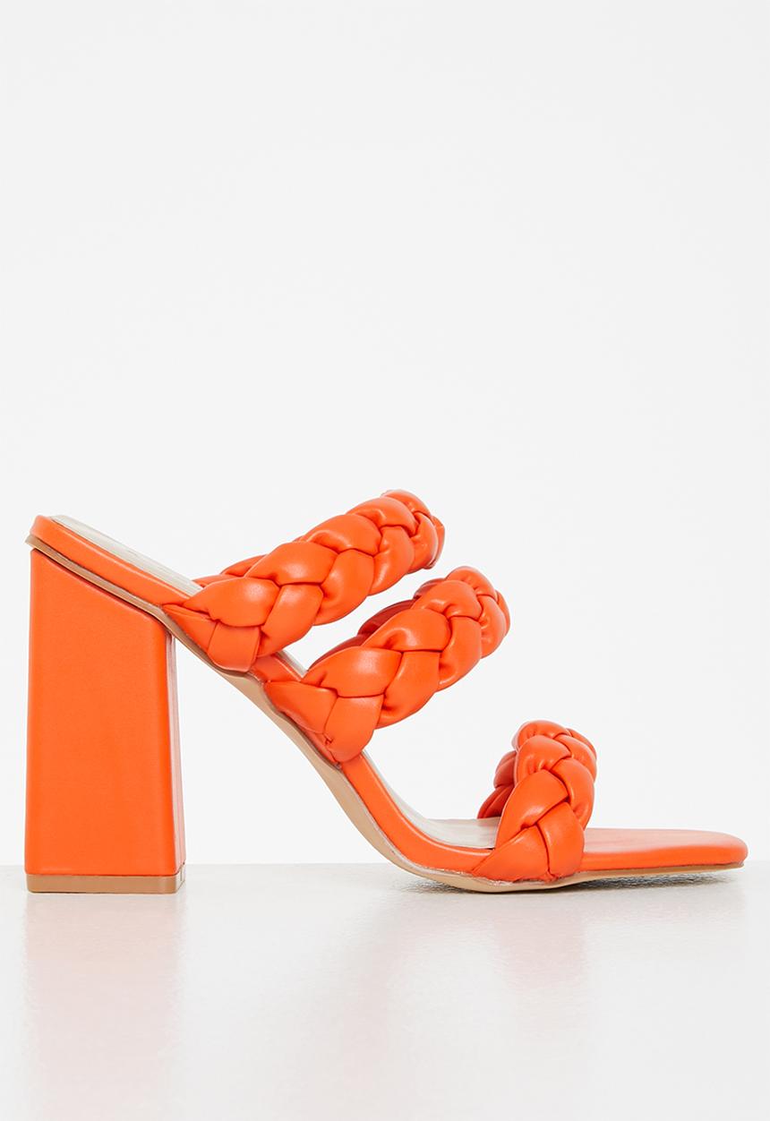 Z_Code_Z - Tasha plaited block heel - orange