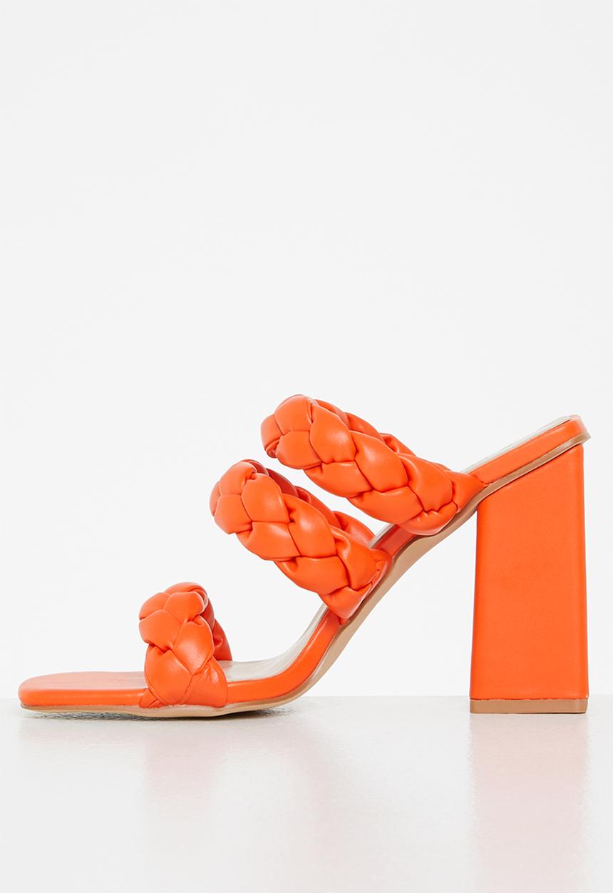 Z_Code_Z - Tasha plaited block heel - orange