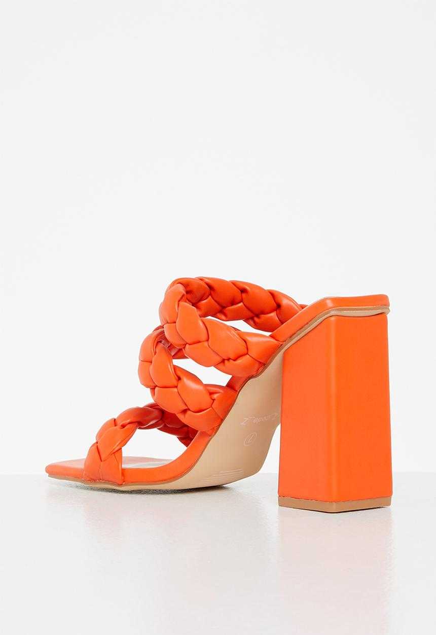 Z_Code_Z - Tasha plaited block heel - orange