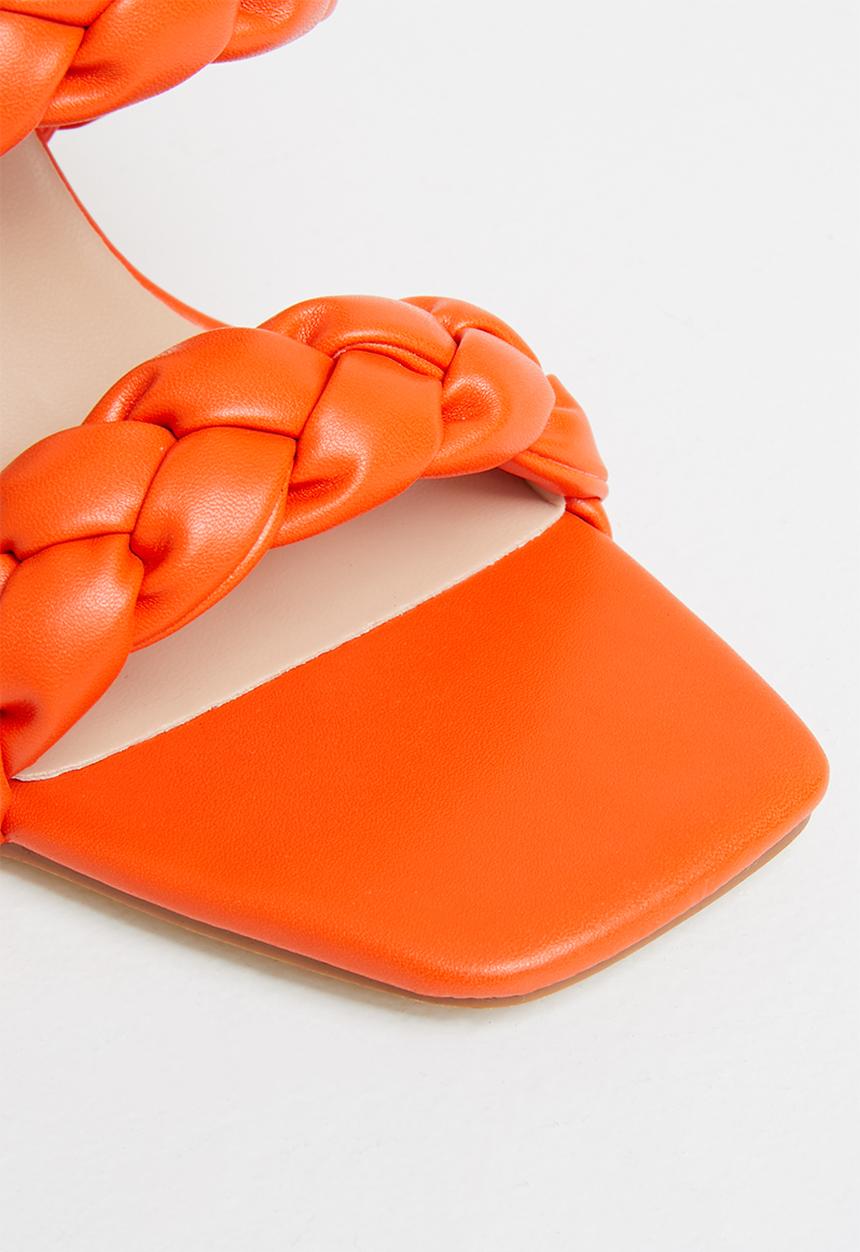 Z_Code_Z - Tasha plaited block heel - orange