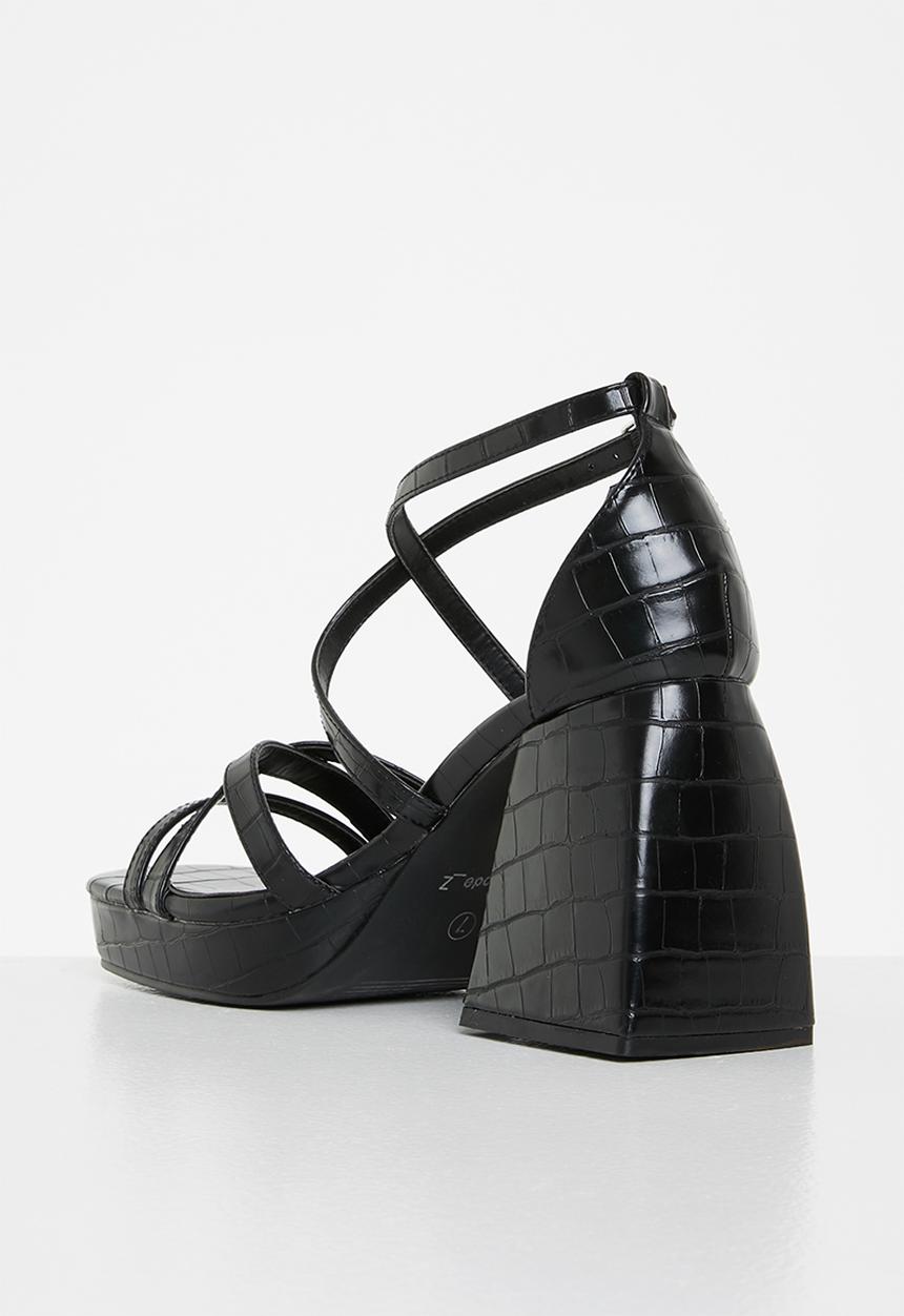 Z_Code_Z - Jess croc  block heel - black