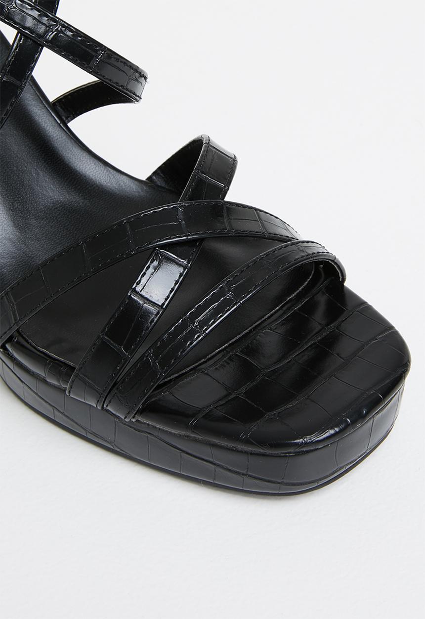 Z_Code_Z - Jess croc  block heel - black
