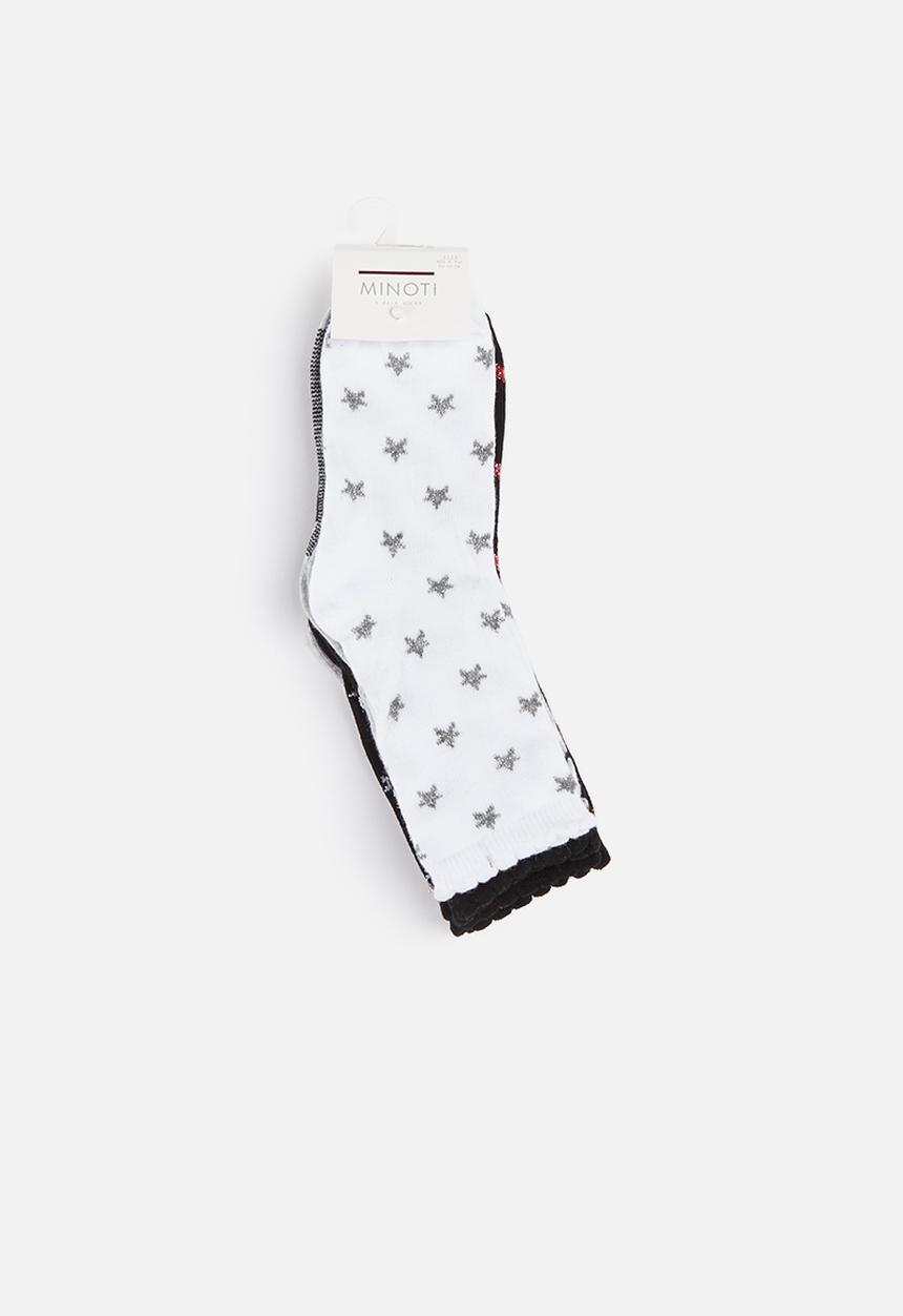 MINOTI - Girls 5 pack stars socks - multi