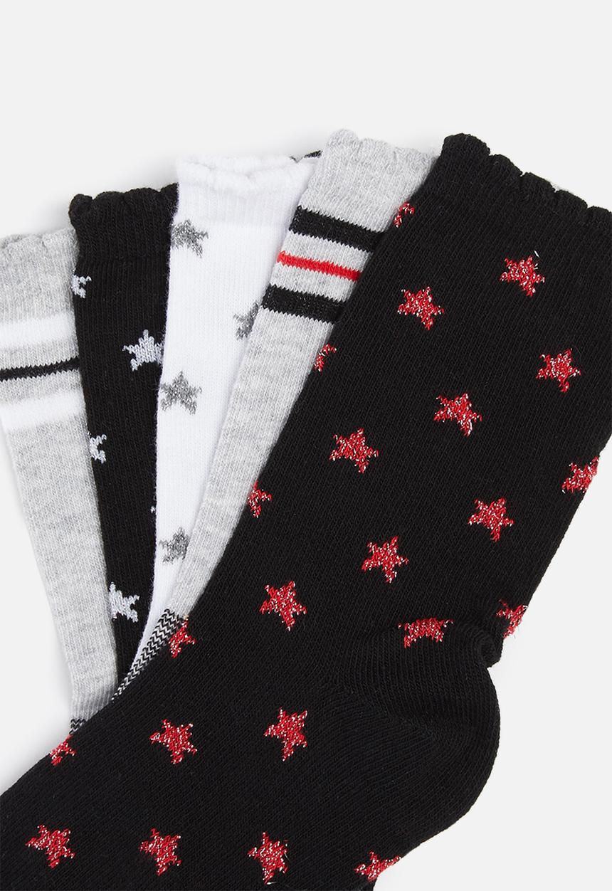 MINOTI - Girls 5 pack stars socks - multi