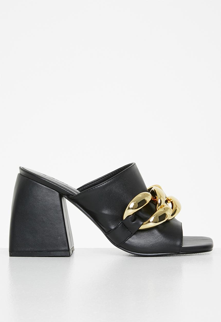 Z_Code_Z - Bonny chunky chain block heel - black