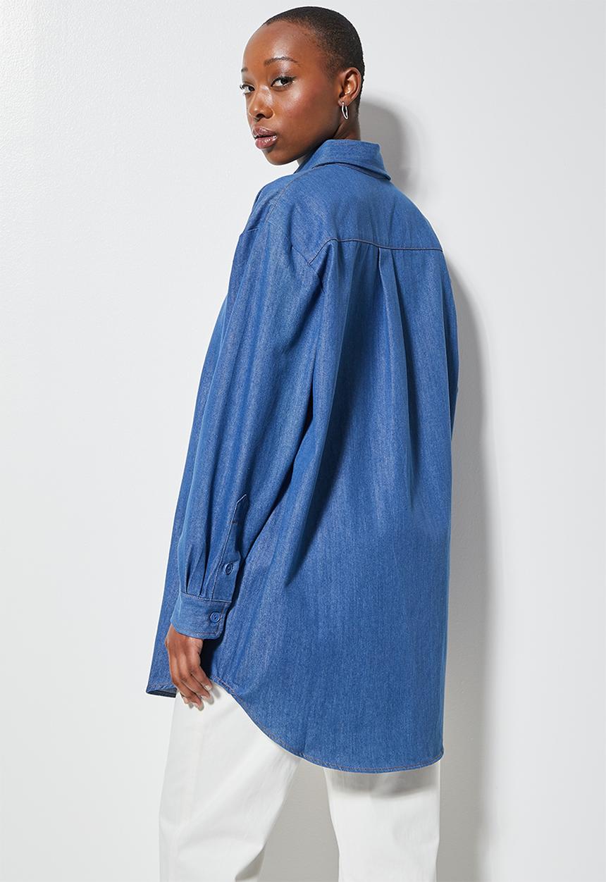 Superbalist - Denim overshirt - mid blue
