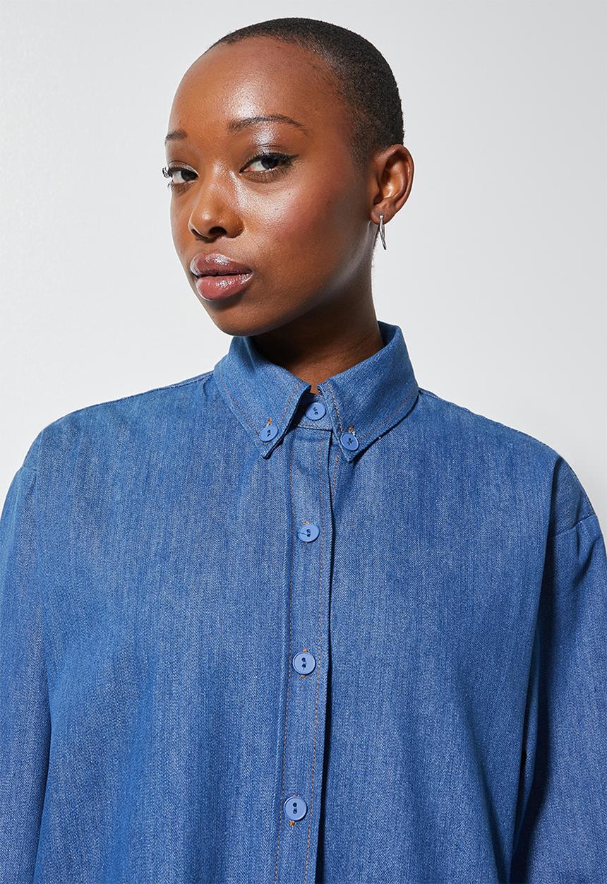 Superbalist - Denim overshirt - mid blue