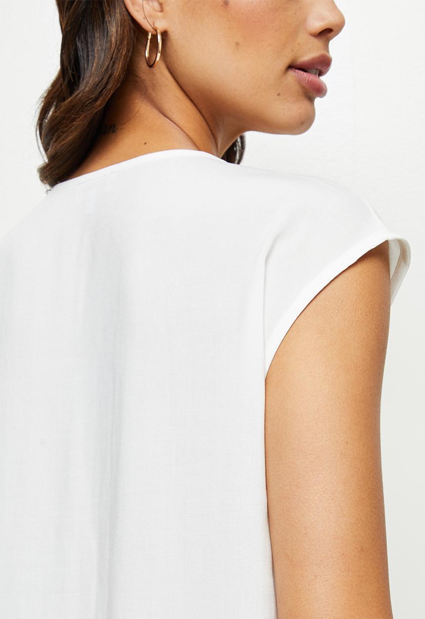 edit - Basic woven shell - milk