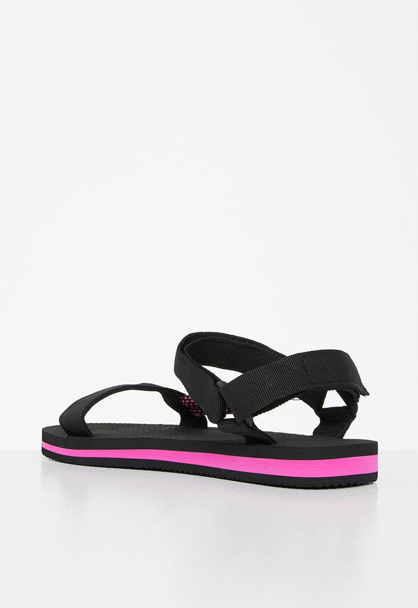 Tom Tom - Sporty chunky sandal - black & pink 