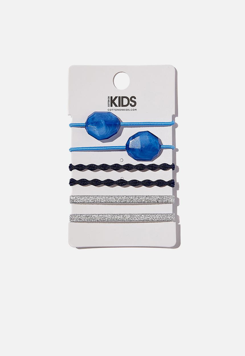 Cotton On - Hannah hair ties - bluebell cloudy bobbles