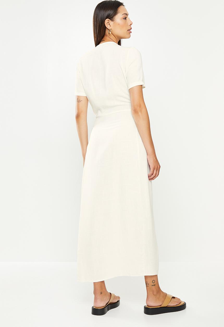 Me&B - Wrap linen dress - milk