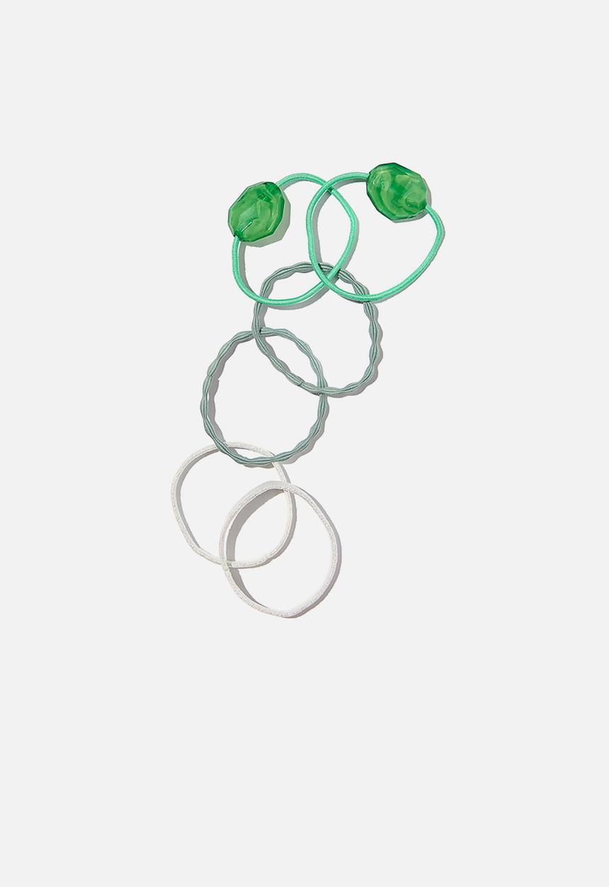 Cotton On - Hannah hair ties - minty fresh cloudy bobbles