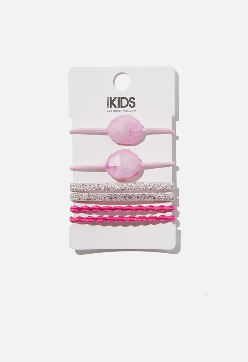 Cotton On - Hannah hair ties - pale violet cloudy bobbles