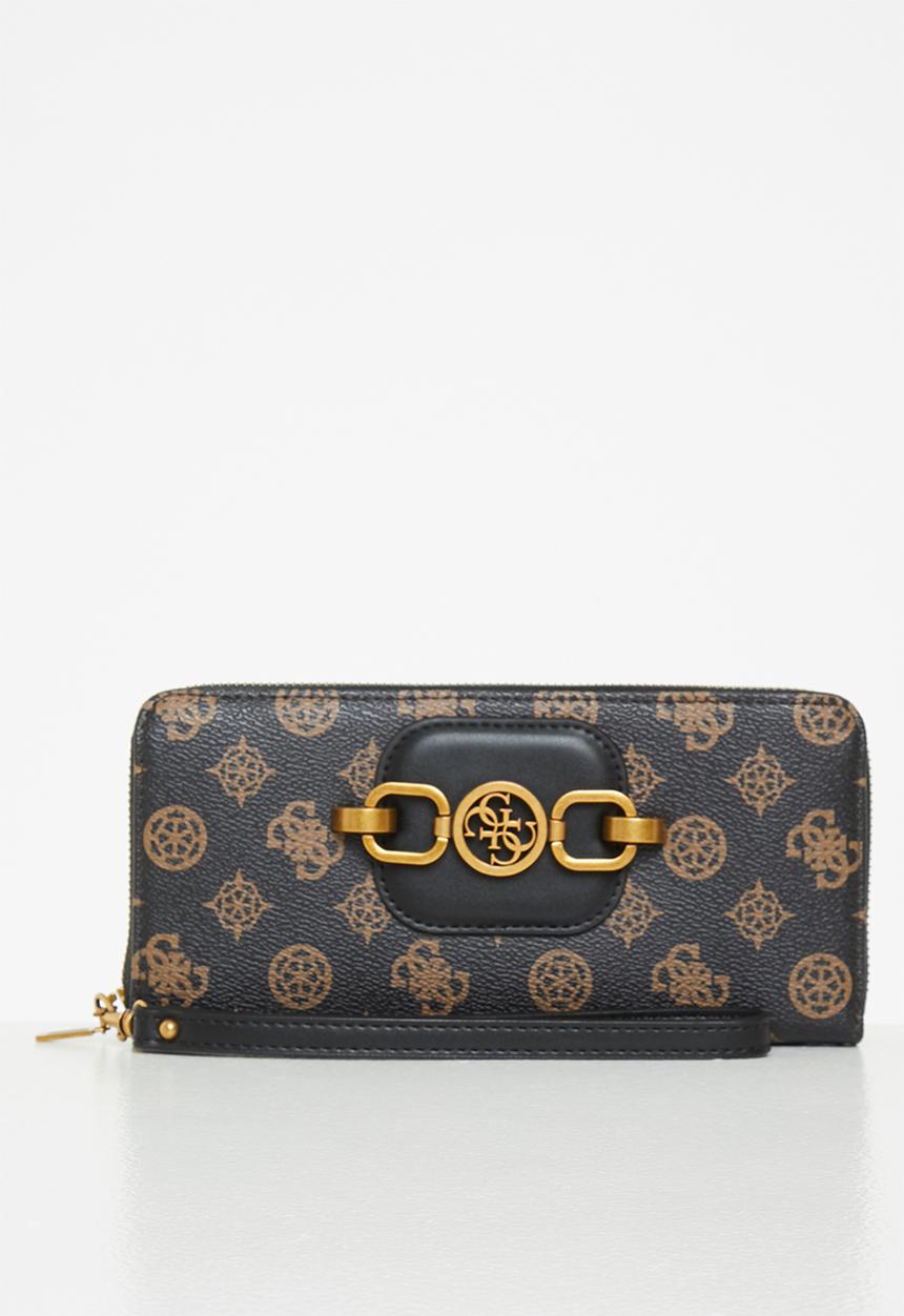 GUESS - Hensely logo slg lrg zip arnd - mocha 