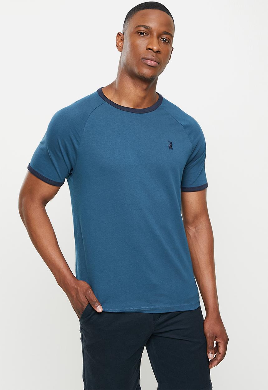 POLO - Kevin short sleeve ringer tee - blue 
