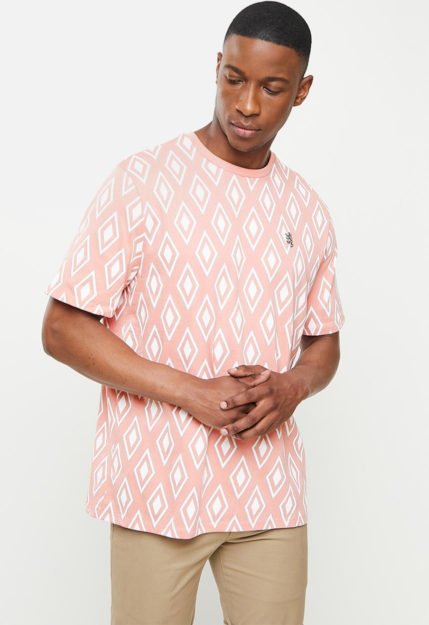 Pringle of Scotland - T-shirt - lt pink/wht