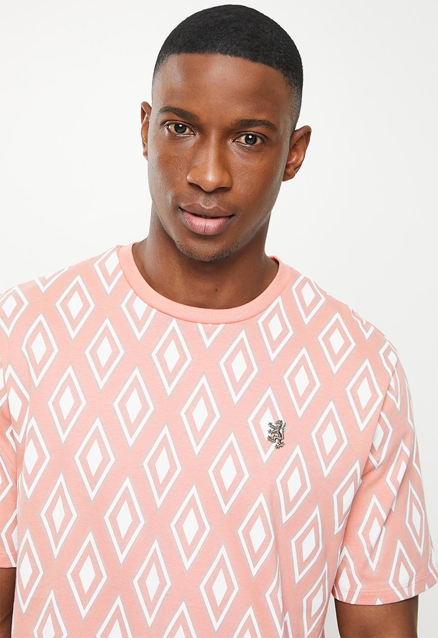 Pringle of Scotland - T-shirt - lt pink/wht