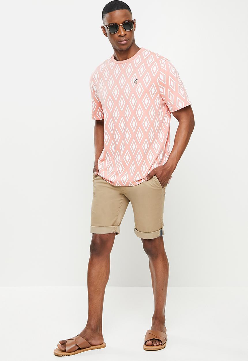 Pringle of Scotland - T-shirt - lt pink/wht