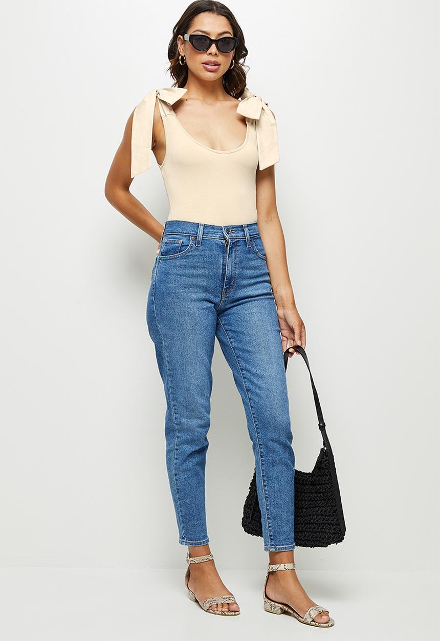 MILLA - Shoulder bow bodysuit - stone