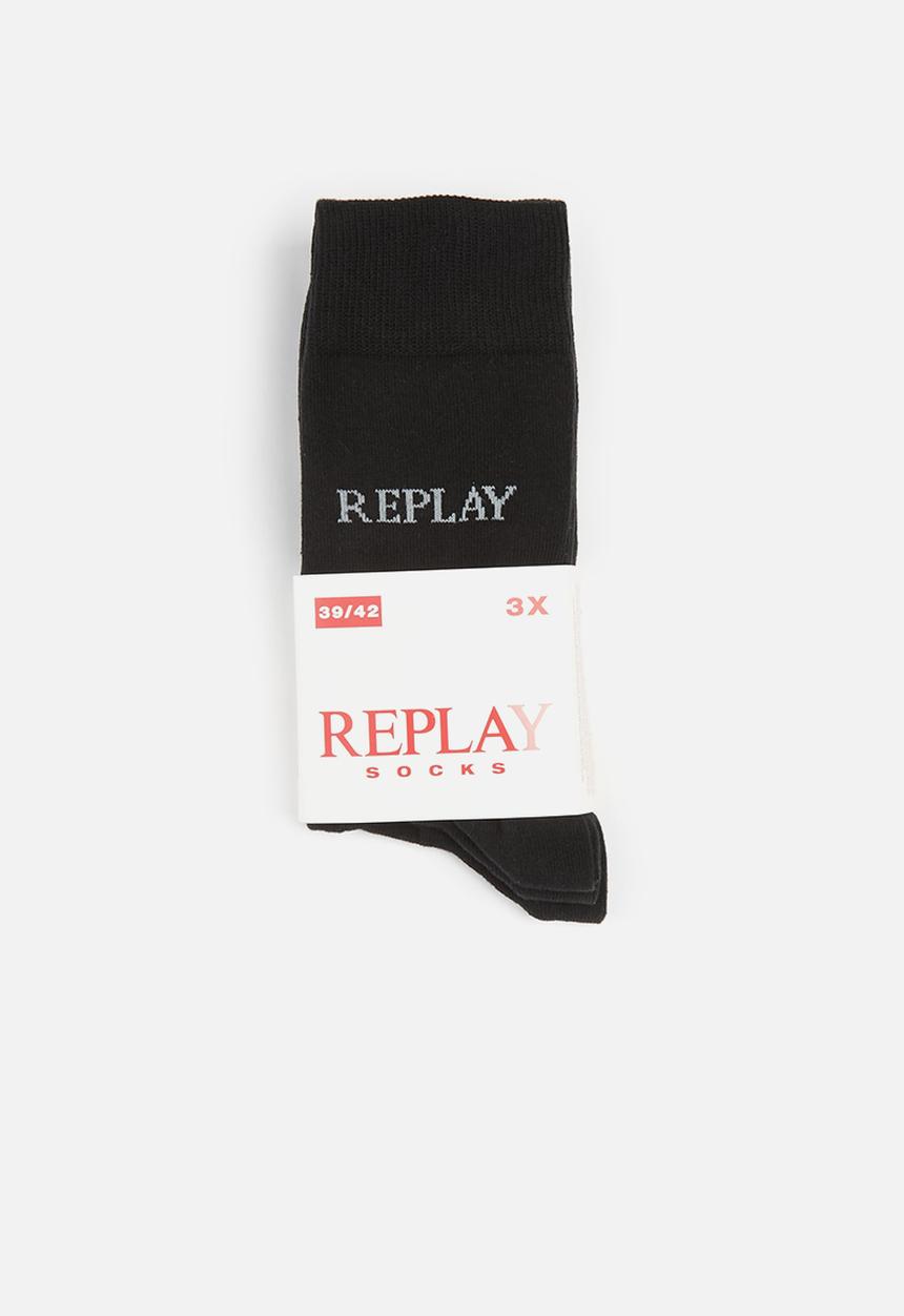 Replay - Replay casual leg logo 3pairs banderole - blue