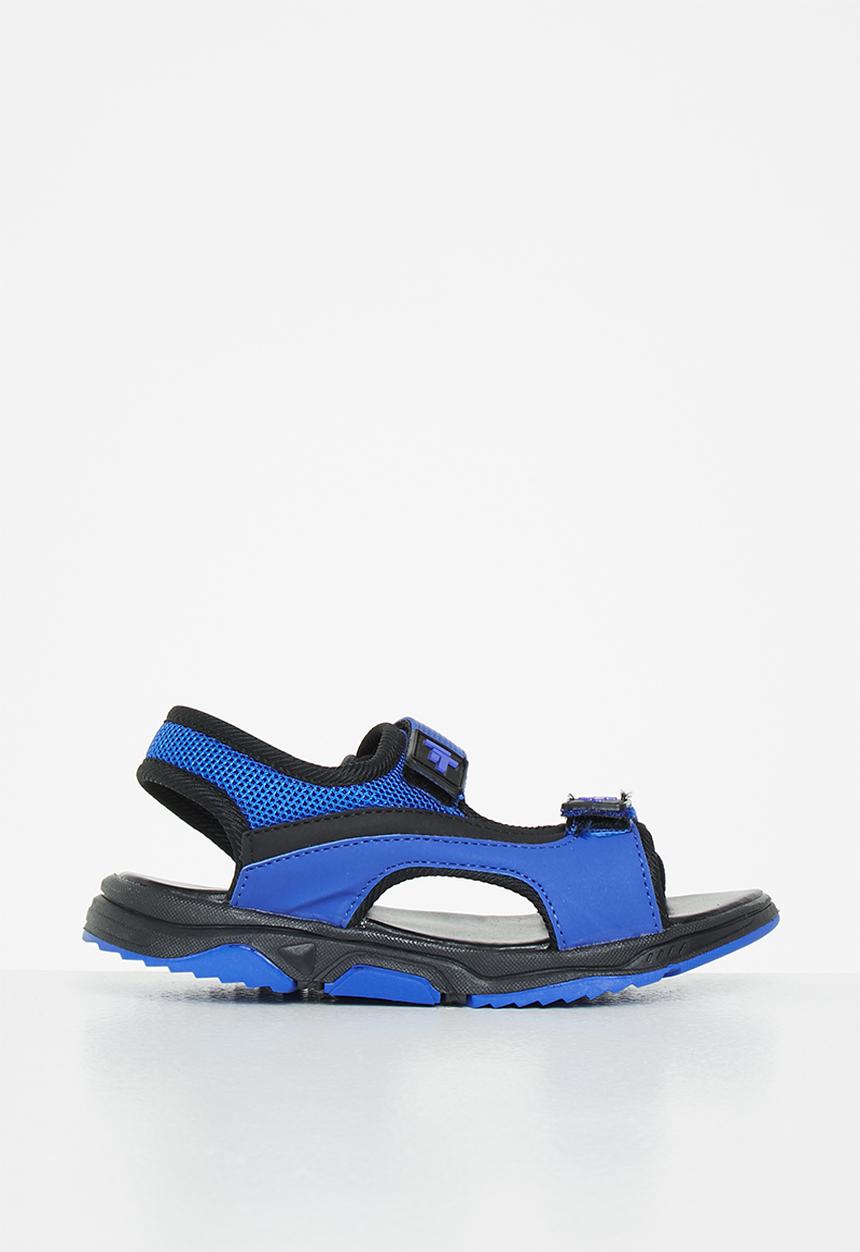 Pop Candy - Boys wjk778 sandal - black & blue 