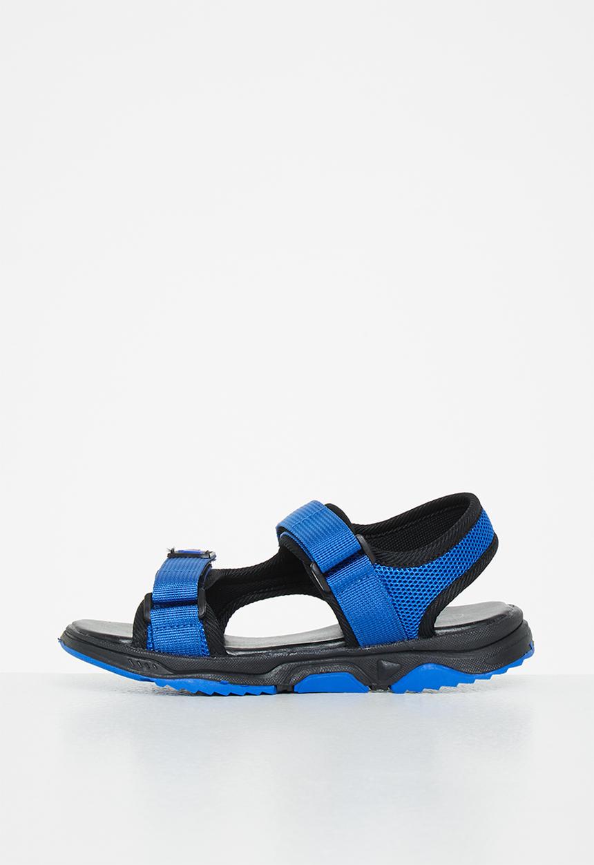 Pop Candy - Boys wjk778 sandal - black & blue 