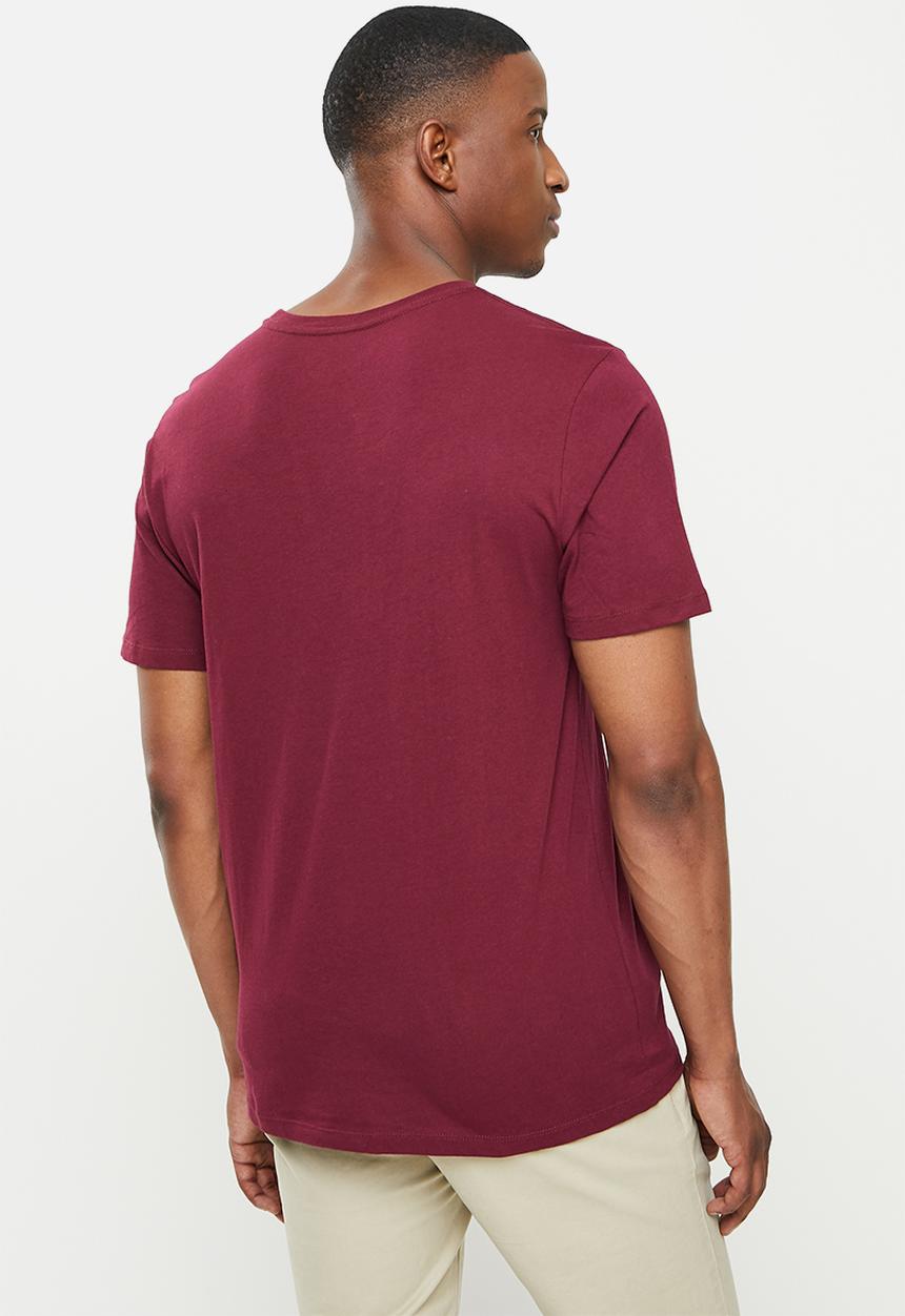 Hurley - Evd wsh retro box short sleeve - burgundy