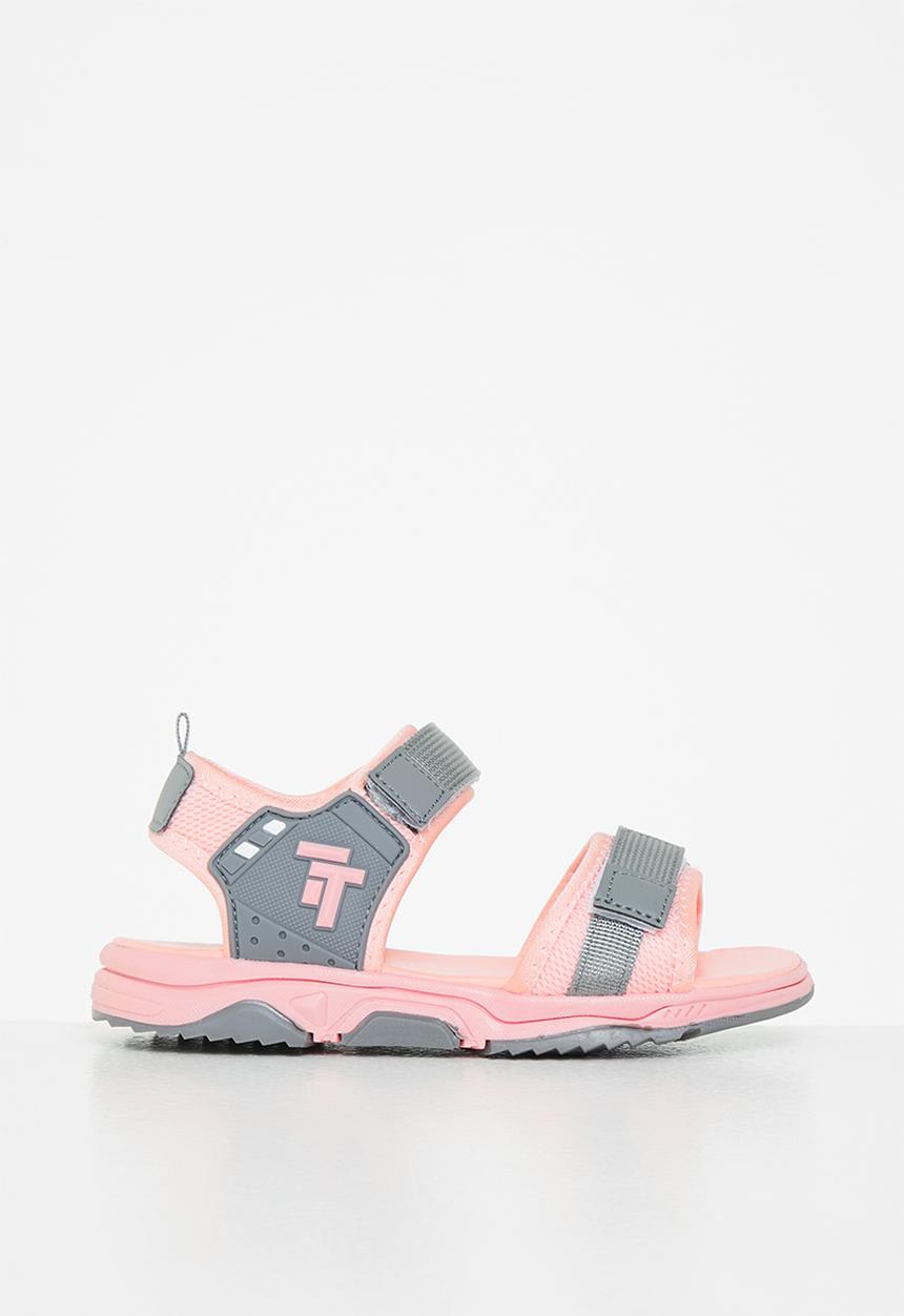 Pop Candy - Boys wjk778 sandal - pink & grey 