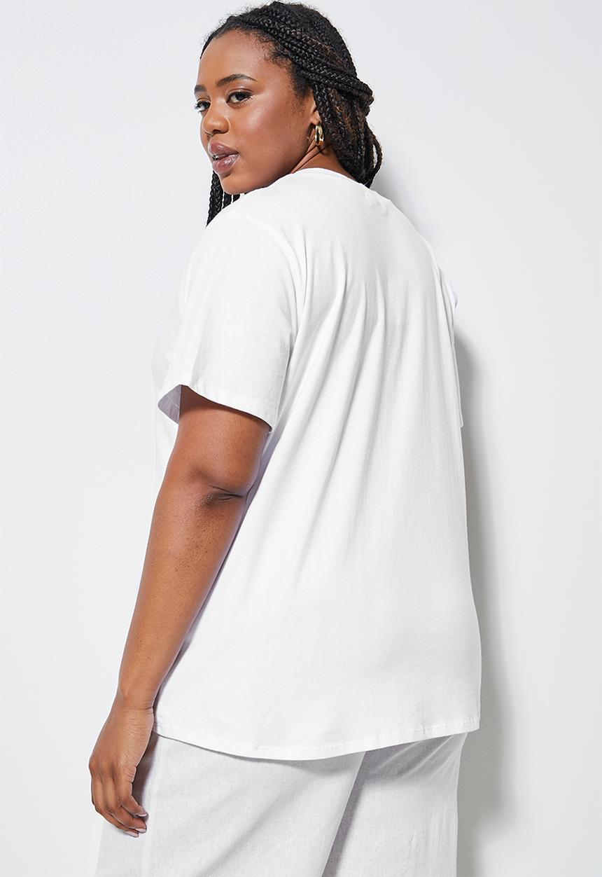 Superbalist - Colourblock tee - white