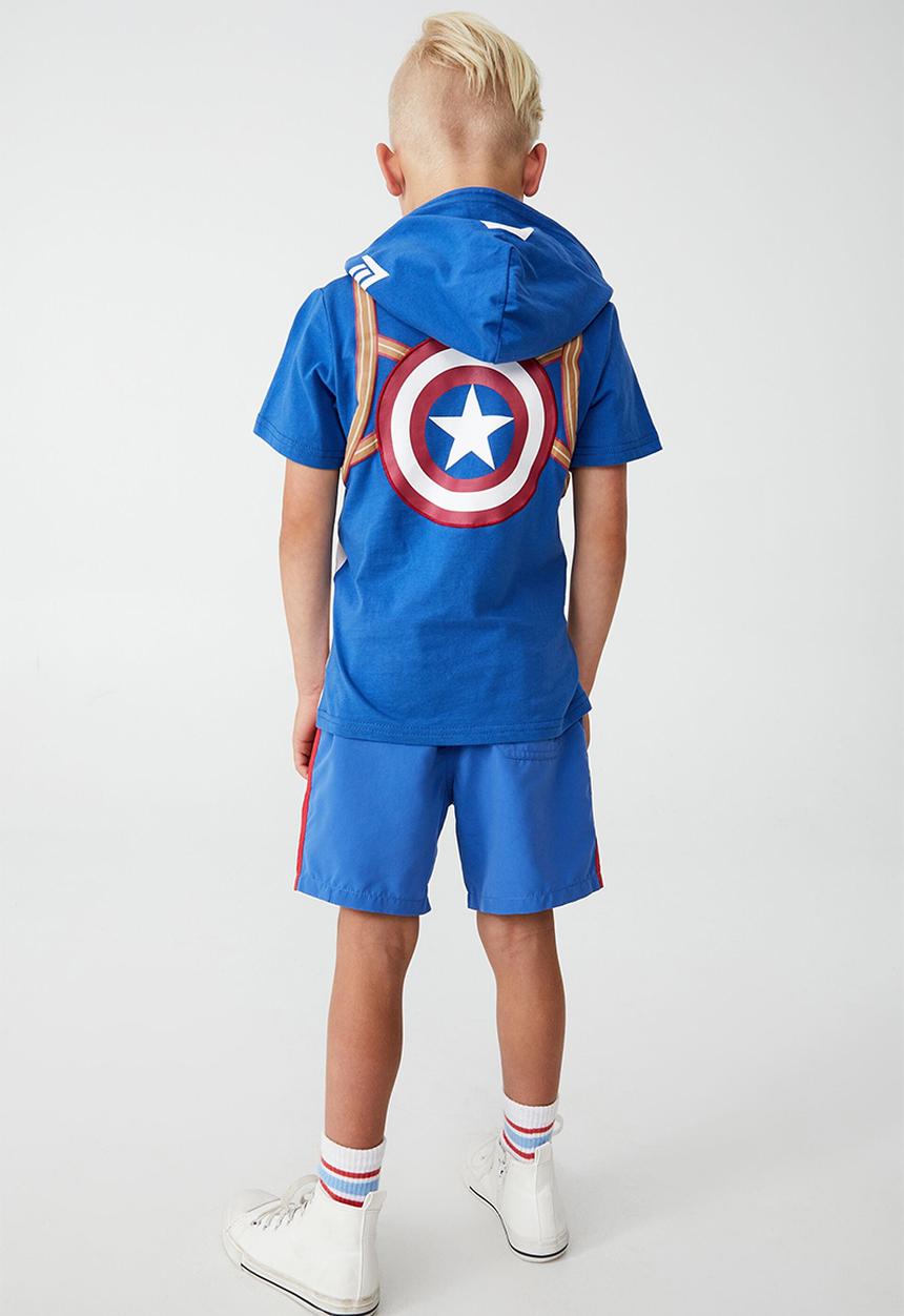 Cotton On - License marvel short sleeve superhero tee - lcn mar captain america