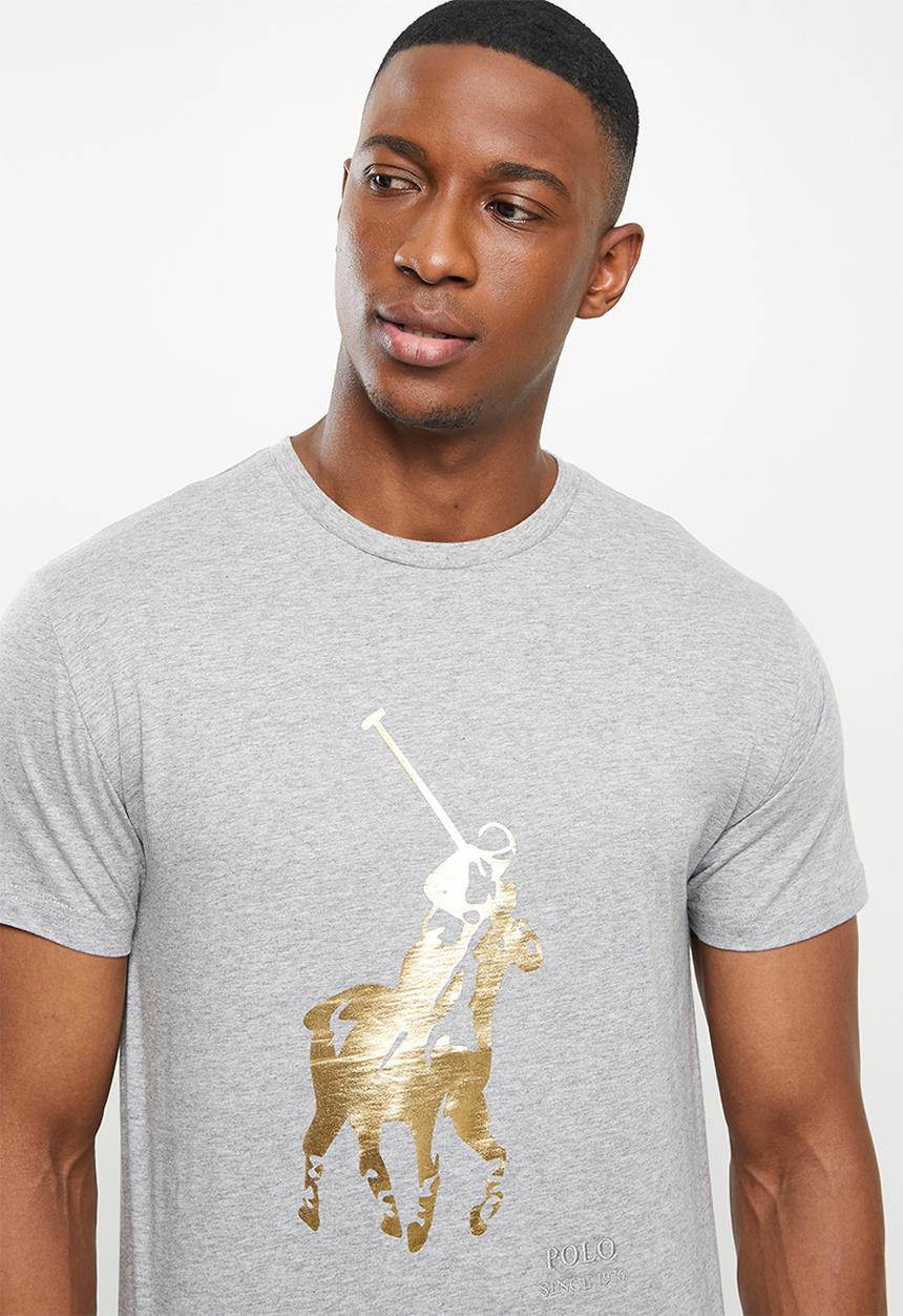 POLO - Noah big pony crew neck tee - grey 