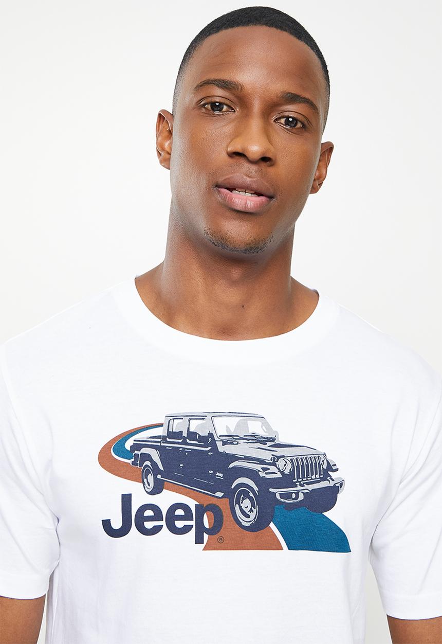 JEEP - Basic print graphic tees - white