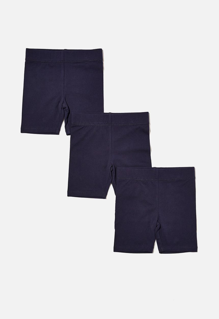 Cotton On - Girls multipack bike shorts 3 pack - navy
